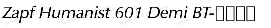 Zapf Humanist 601 Demi BT字体转换